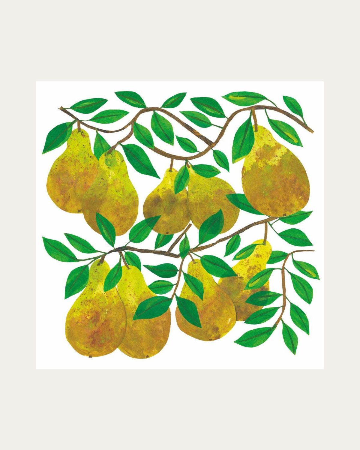 Tracey's Pears Beverage Napkins
