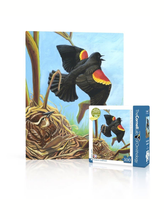 Red-winged Blackbird 100 Piece Mini Puzzle