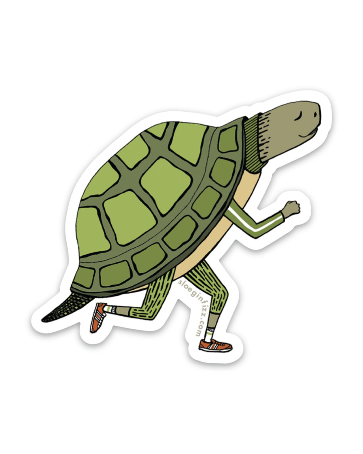 Running Turtle Sticker