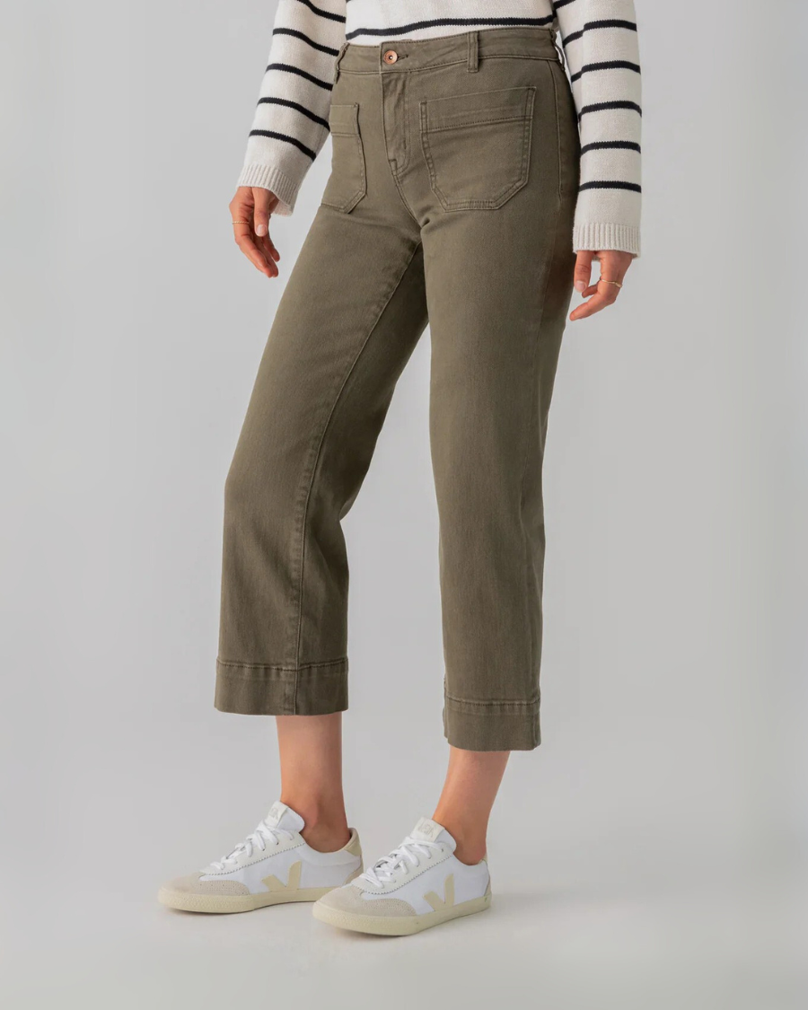 Marine Crop Jean in Olive Green | Sanctuary
