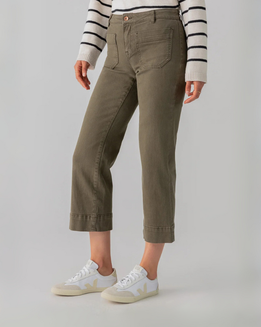 Marine Crop Jean in Olive Green | Sanctuary