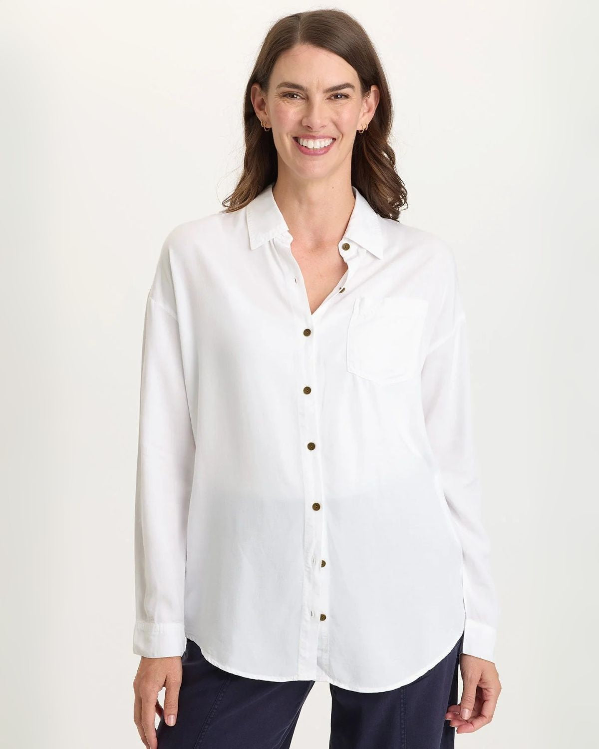 Dusten Button-Up in White | Wearables