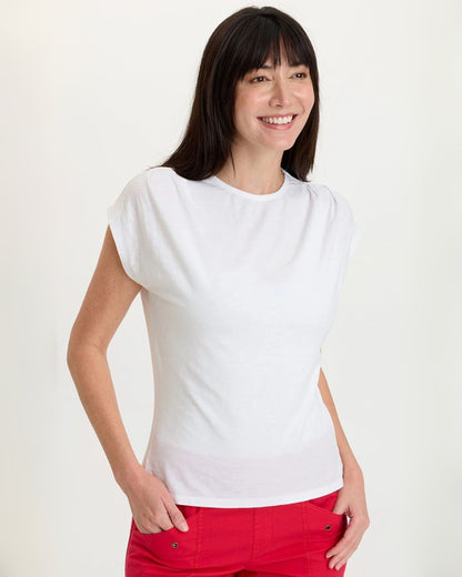 Arwen Slub Tee in White | Wearables