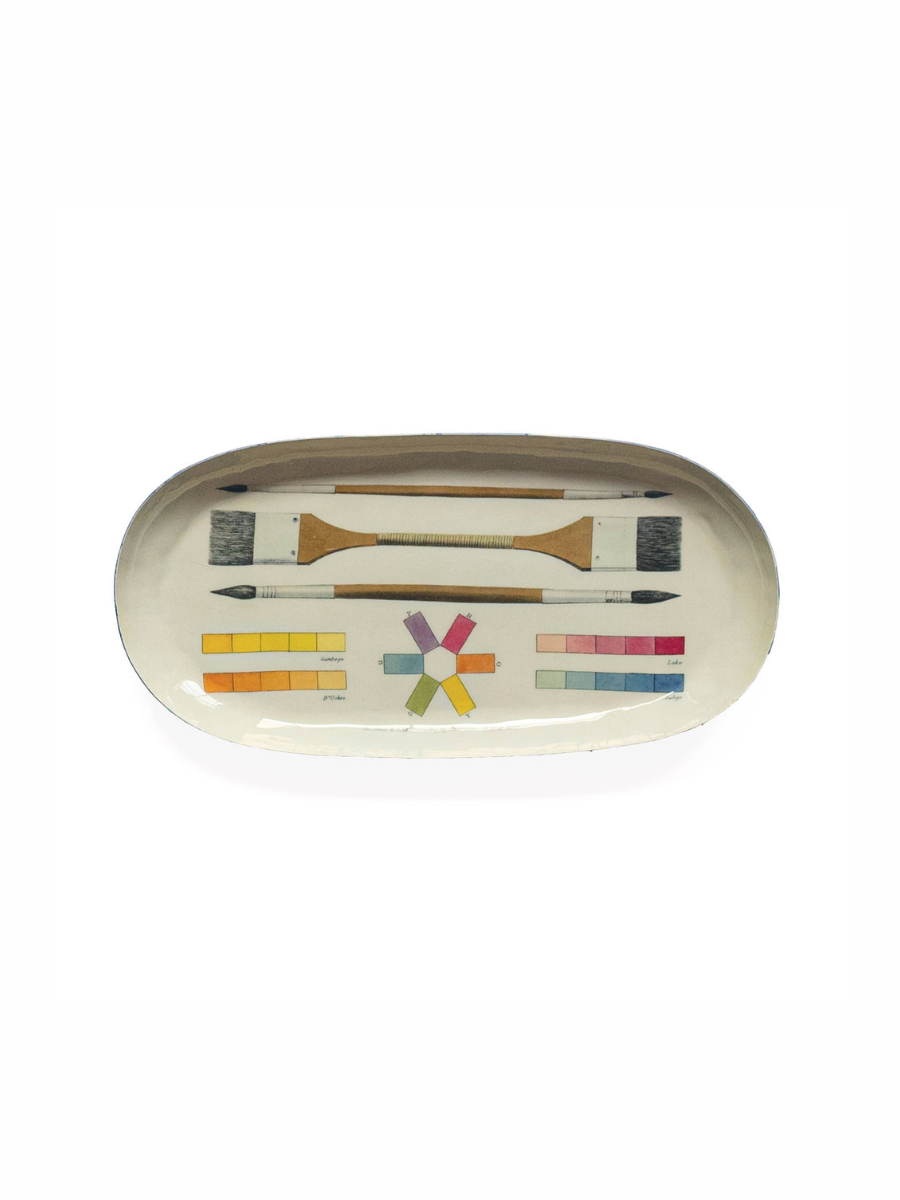Oval Enamel Tray - The Art of Coloring