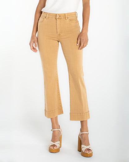 Hannah Crop Flare in Straw | Liverpool