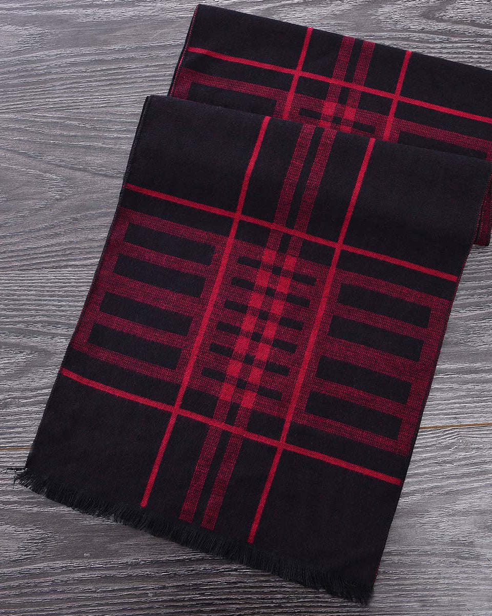 Heritage Plaid Scarf in Red & Black