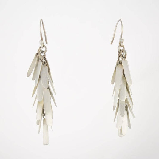 Silver Rectangle Dangle Earrings | Jane Diaz