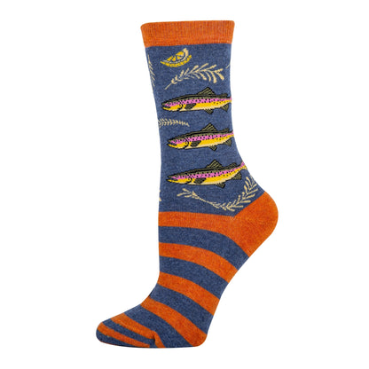 Water Trail Cotton Crew Socks