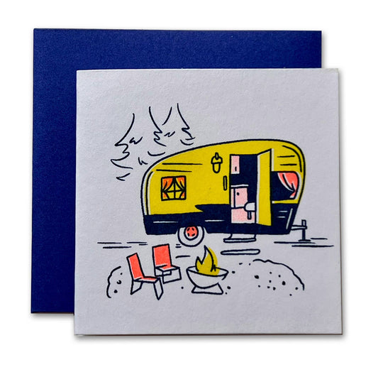Vintage Camping Tiny Card