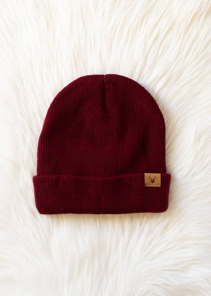 Burgundy Knit Beanie