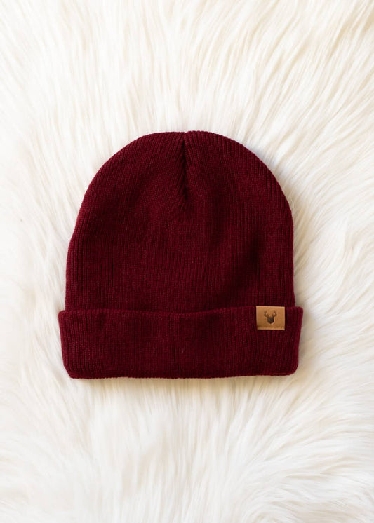 Burgundy Knit Beanie