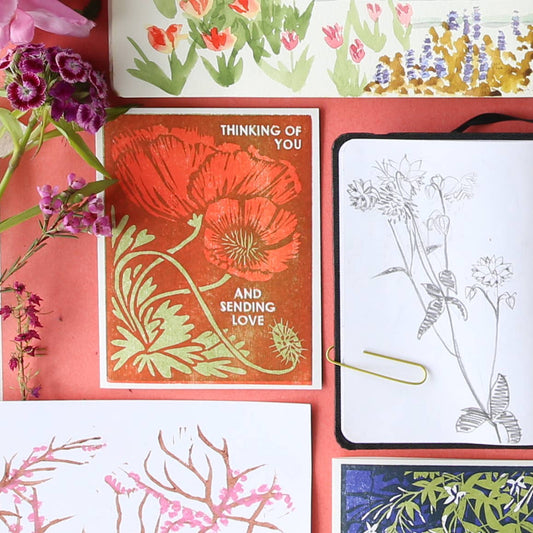 Thinking of You Poppies Card