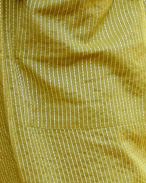Surya Tulip Hem Pants in Mustard Print | Yaza