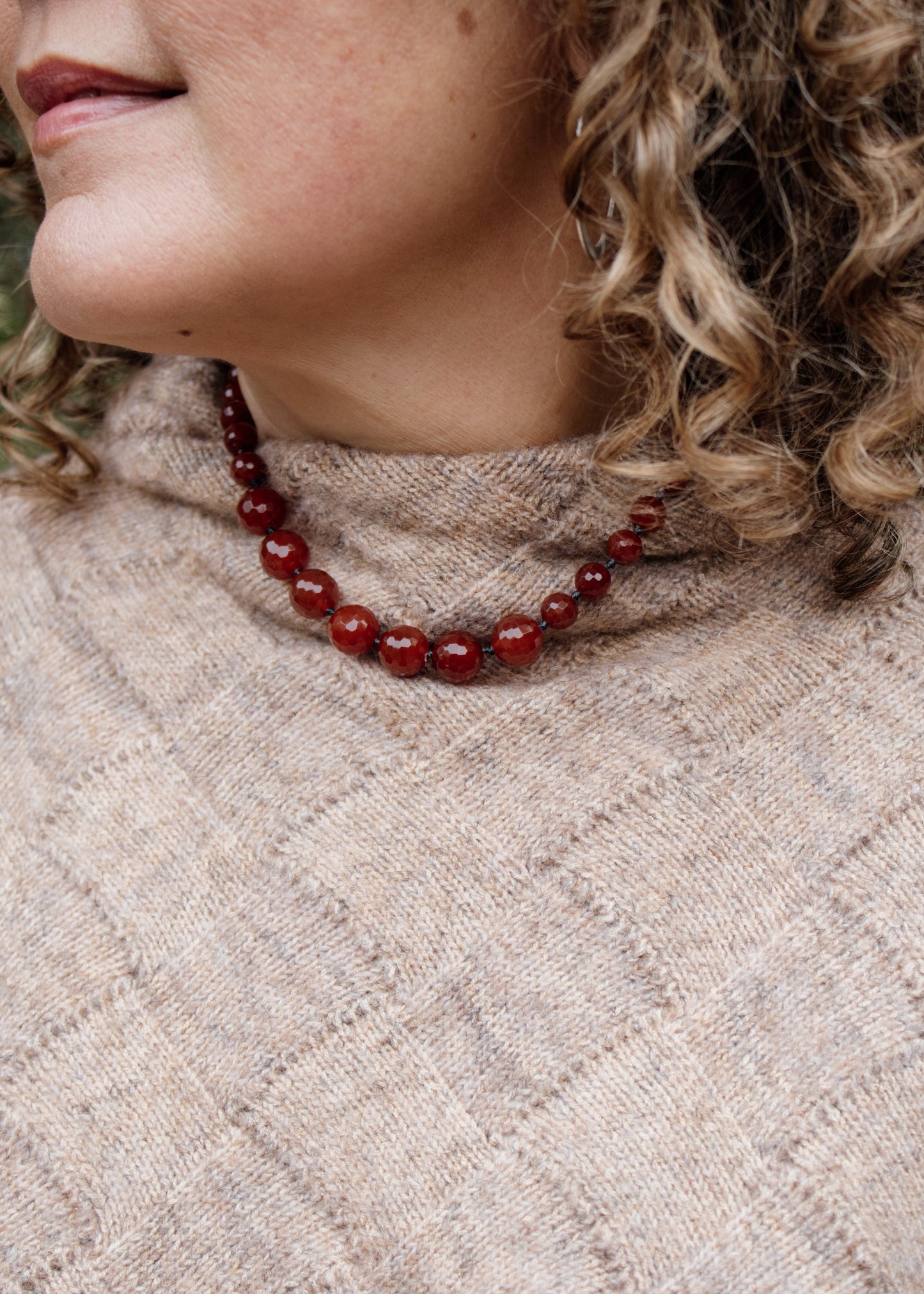 Knotted Carnelian Necklace