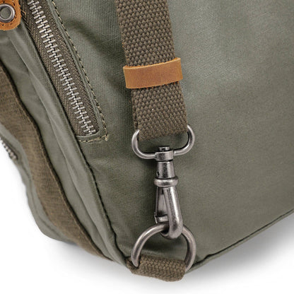 Madrone Coated Canvas Backpack in Army Green