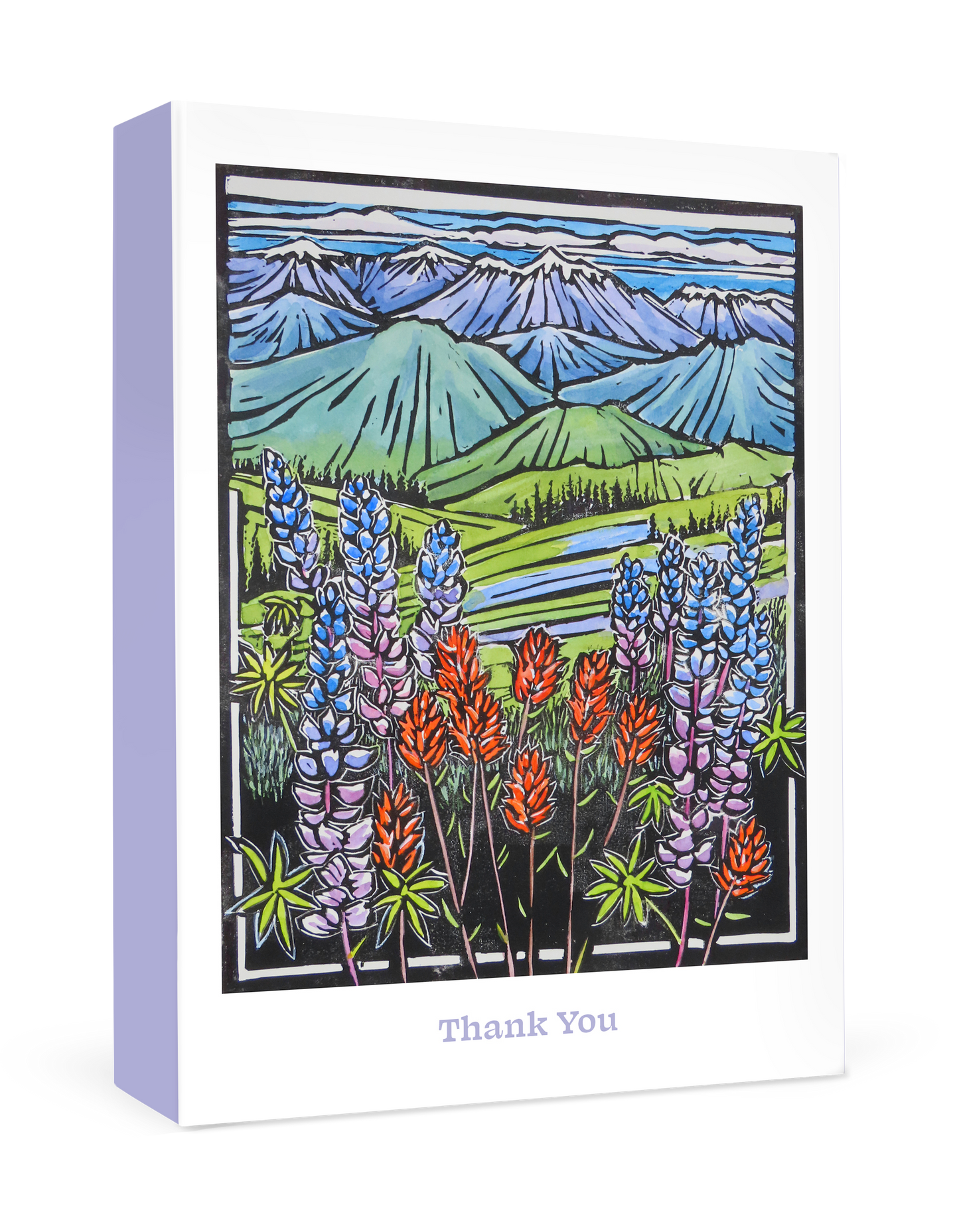 Molly Hashimoto: Paintbrush and Lupine Boxed Thank You Notes