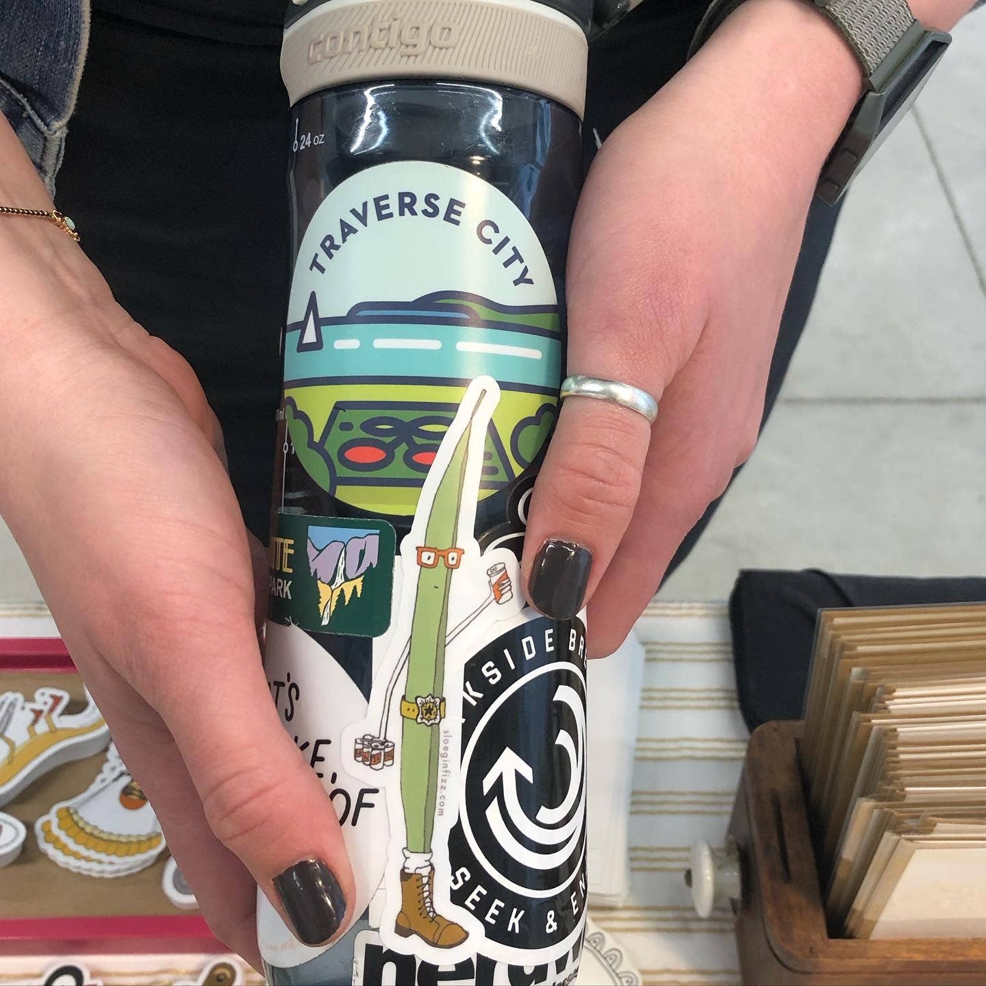 Bean with a Belt and Boot Sticker