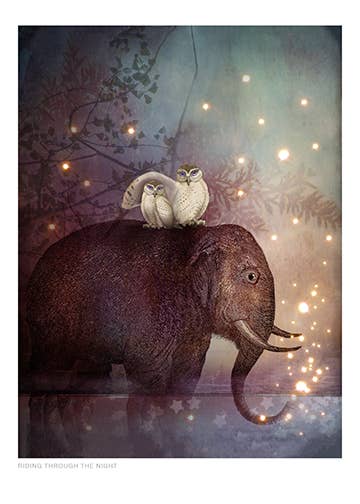Riding Through the Night Greeting Card