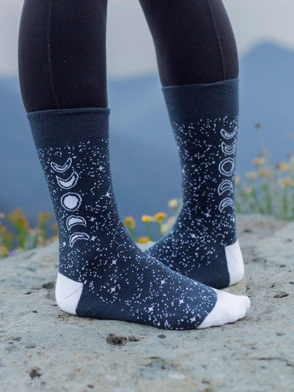 Moonshine Navy Crew Socks