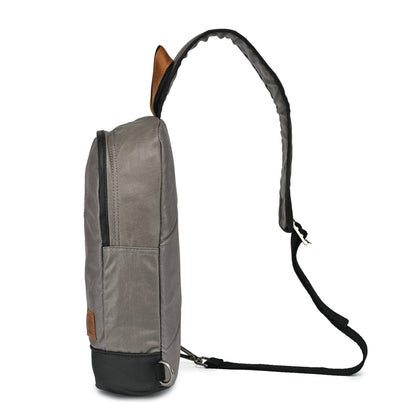 Coated Canvas Sling Bag in Army Green