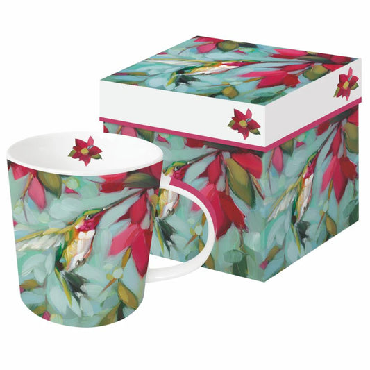 Watercolor Hummingbird Mug in Box