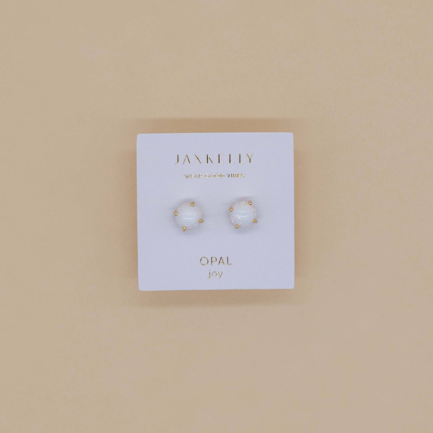 Round White Opal Posts