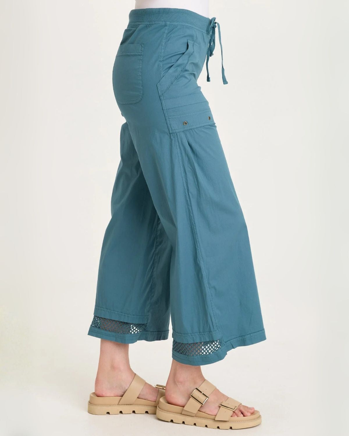 Roel Poplin Pant in Dark Turquoise | XCVI