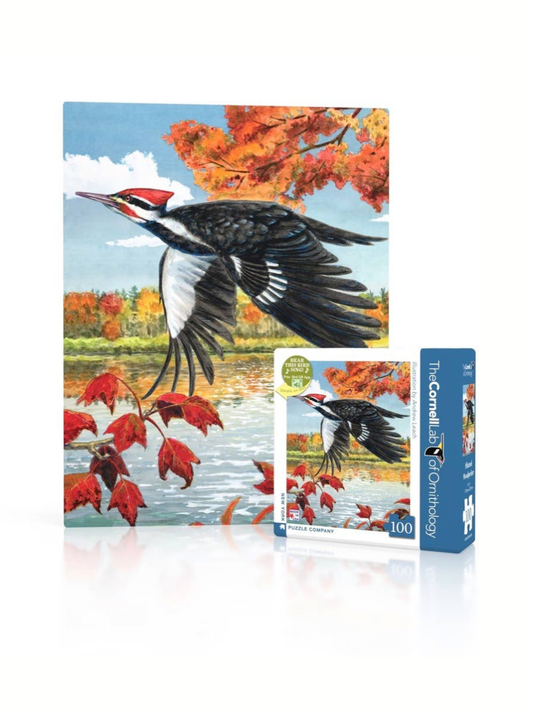 Pileated Woodpecker Mini 100 Piece Mini Puzzle