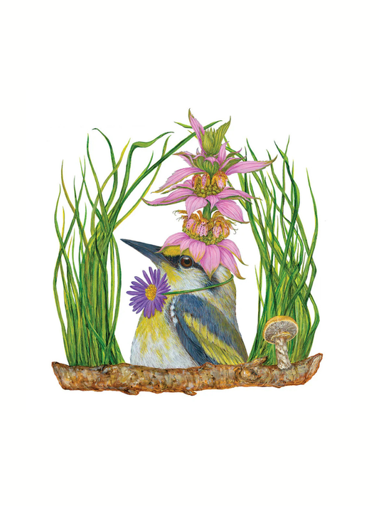 Blooming Bluebird Beverage Napkins