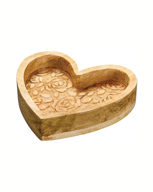 Small Wood Heart Tray
