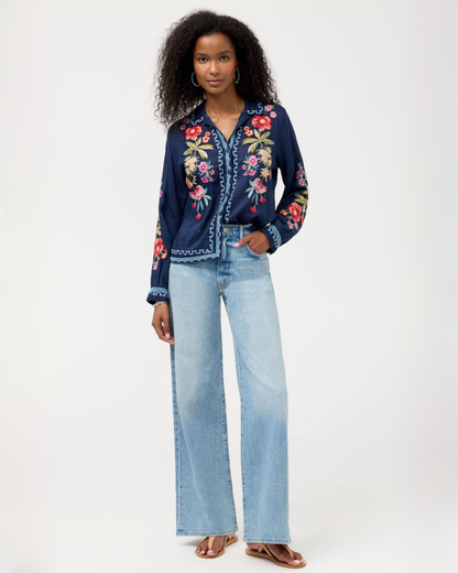 Angela Blouse in Blue Night | Johnny Was