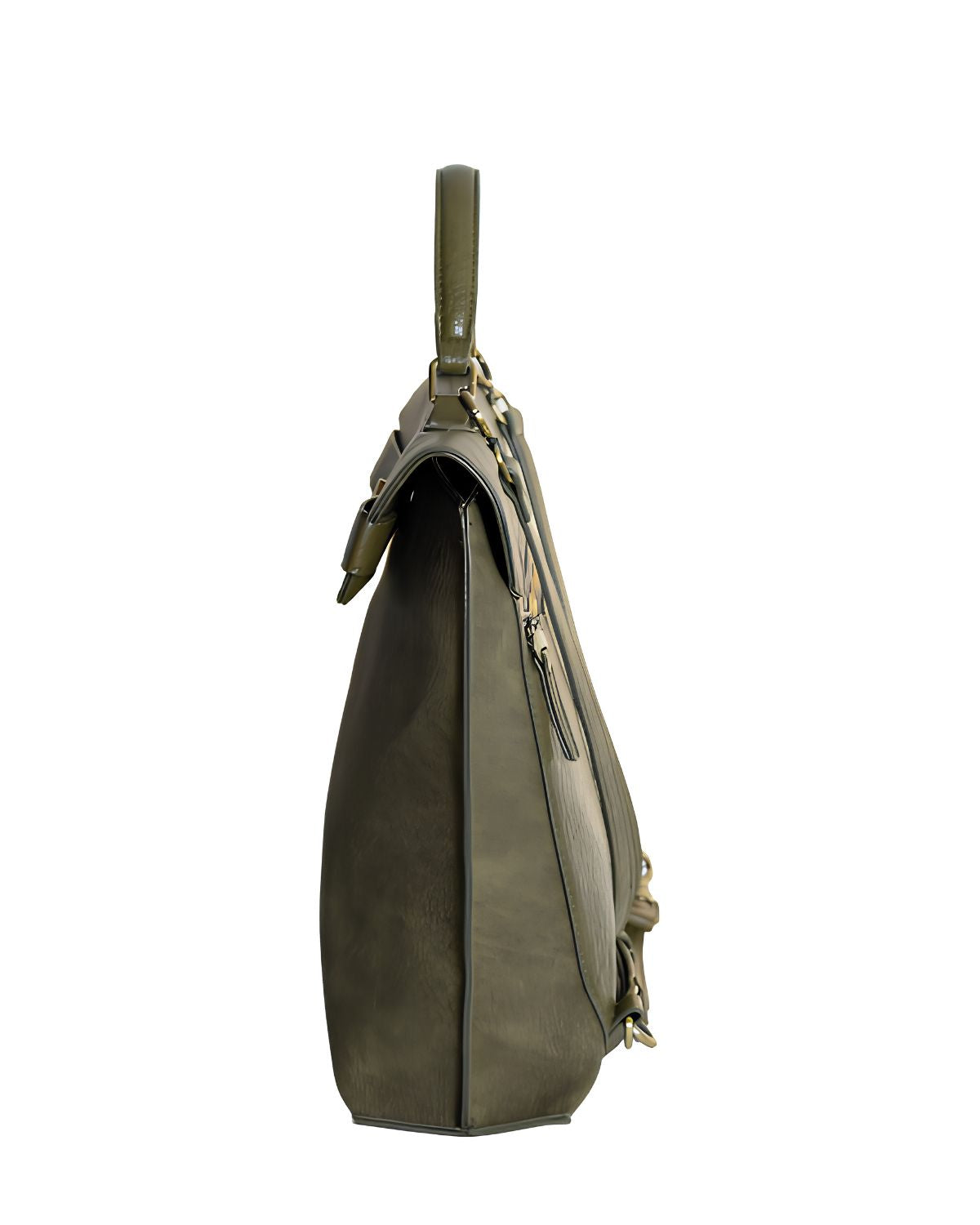 Robin Turnlock Backpack in Dark Olive