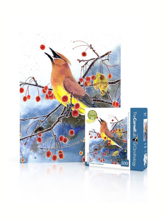 Cedar Waxwing 100 Piece Mini Puzzle