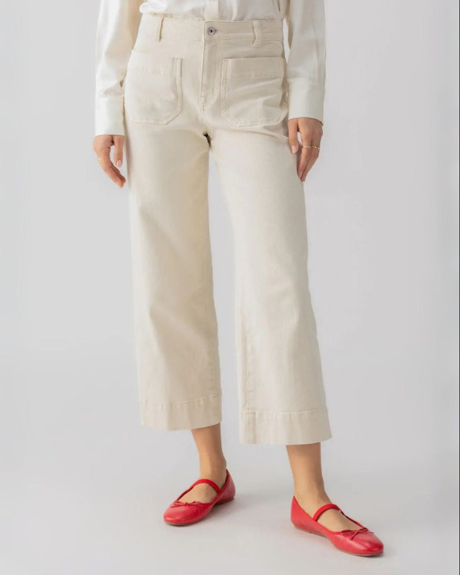 Marine Crop Jean in French Vanilla | Sanctuary