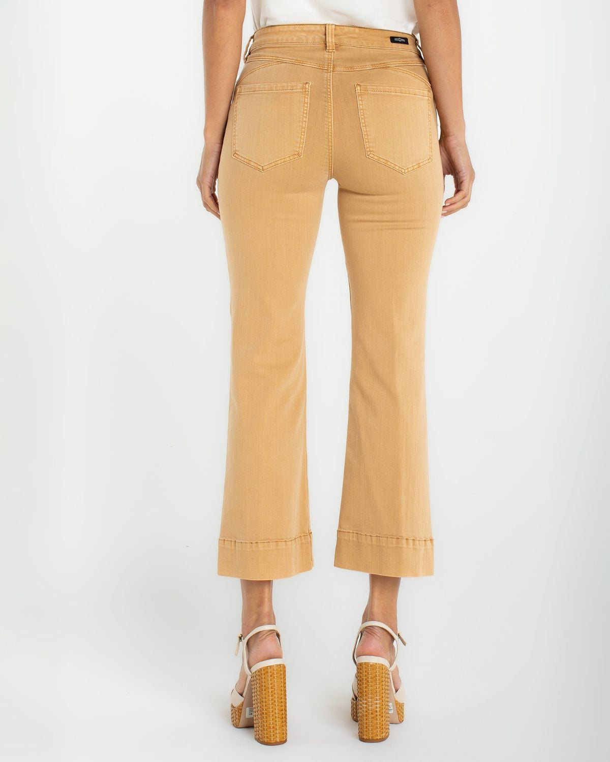 Hannah Crop Flare in Straw | Liverpool