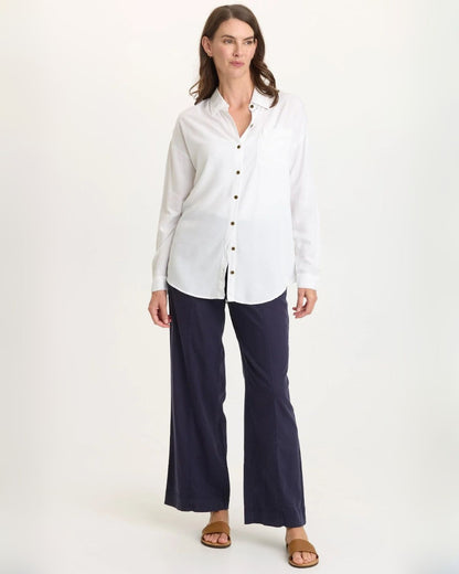 Dusten Button-Up in White | Wearables