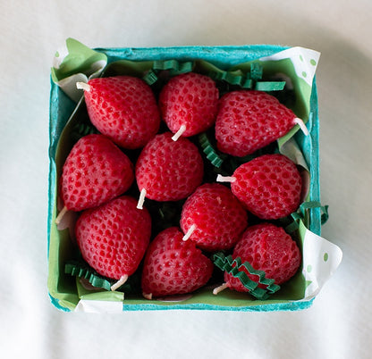 Strawberry Beeswax Candles