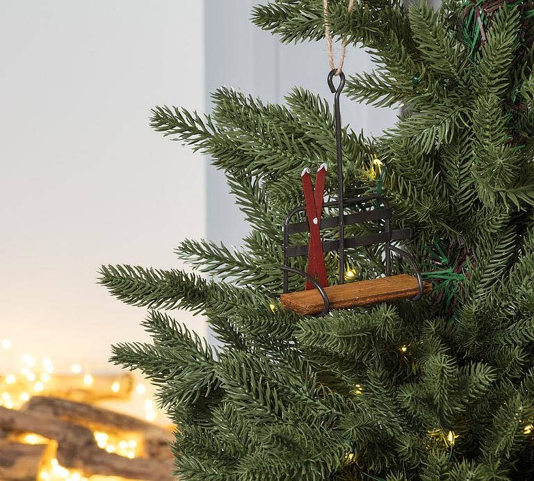 Chair Lift with Skis Ornament