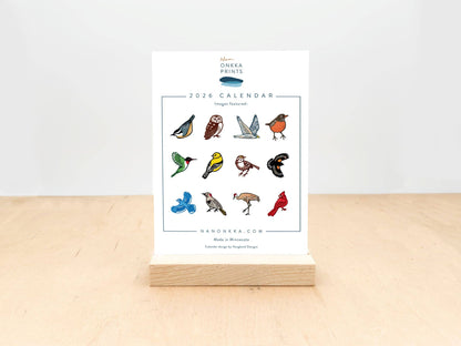 Birds 2026 Desktop Calendar