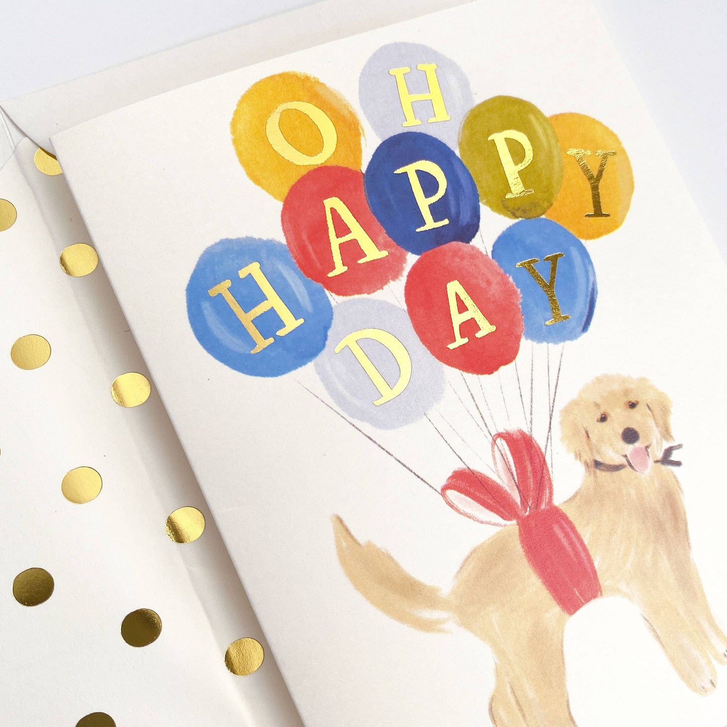Happy Birthday Golden Retriever Card