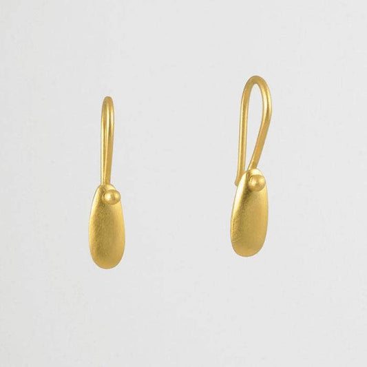 Gold Tiny Tab Drop Earrings | Jane Diaz