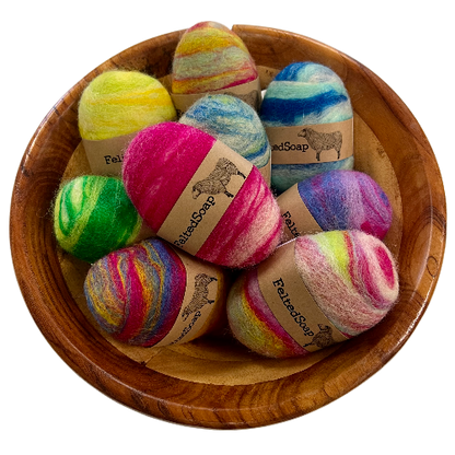 Assorted Felted Soap Bright Colors