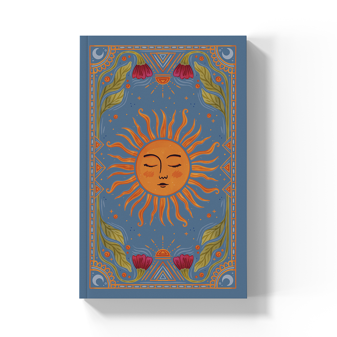 Sun Tarot  Soft Touch Layflat Notebook