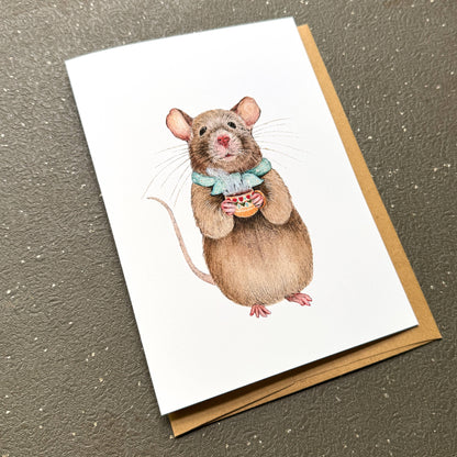 Critters and Cups - Mildred Mouse Card