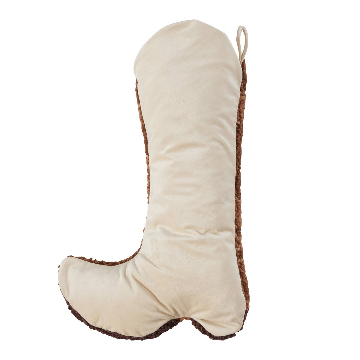 Brown Cowboy Boot Hook Stocking