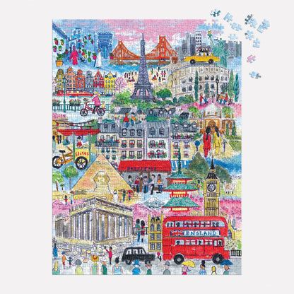 Cities Around the World 1000 Piece Puzzle