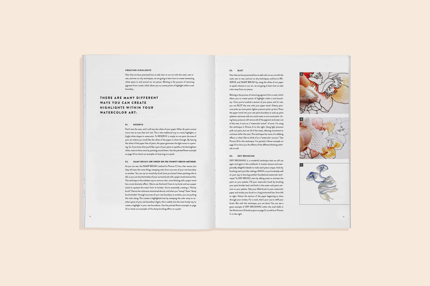 Flowers, Feathers, & Animals Watercolor Workbook