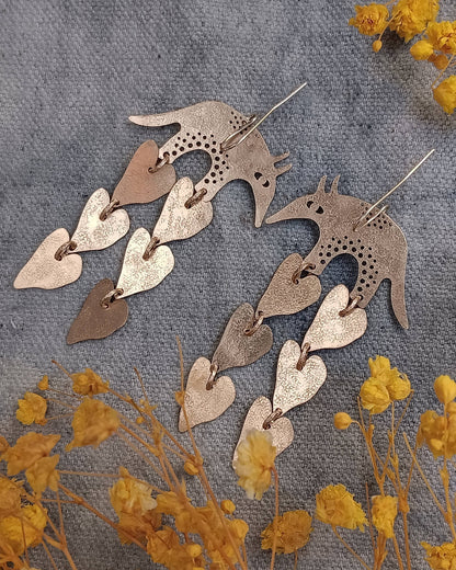 Brass Armadillo Earrings