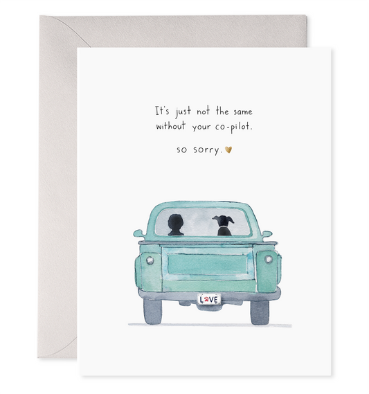 Co-Pilot Dog Sympathy Card