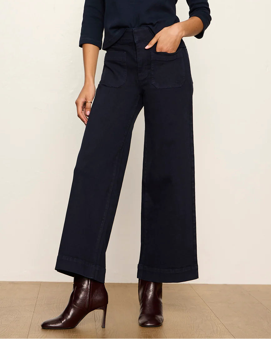 Chelsea Wide Leg Denim Trouser in Navy | Sanctuary